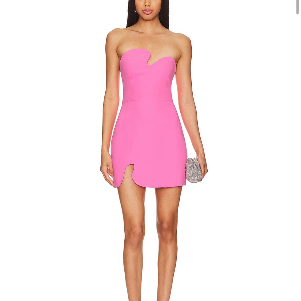 Amanda Uprichard Pink Strapless Mini Dress size M